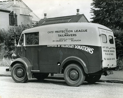 old ambulance van used for the Cats Protection League