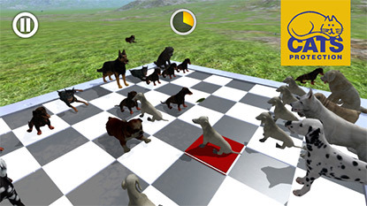3d dog chess game