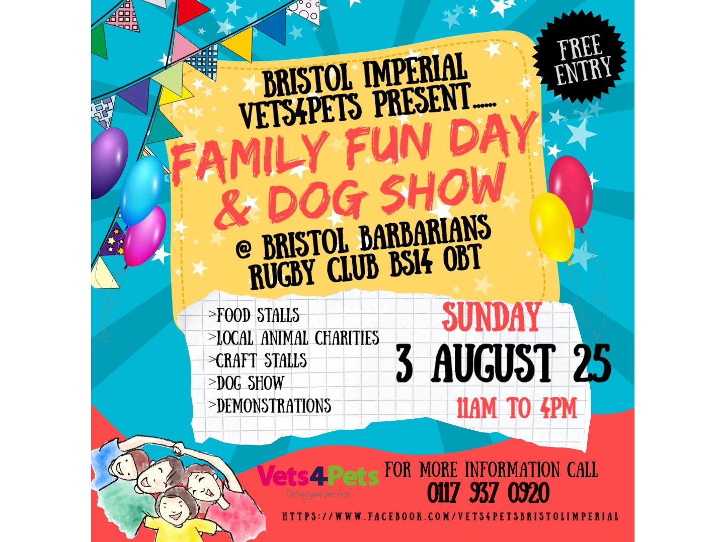 Bristol Imperial & Vets4Pets Present a family fun day & dog show.