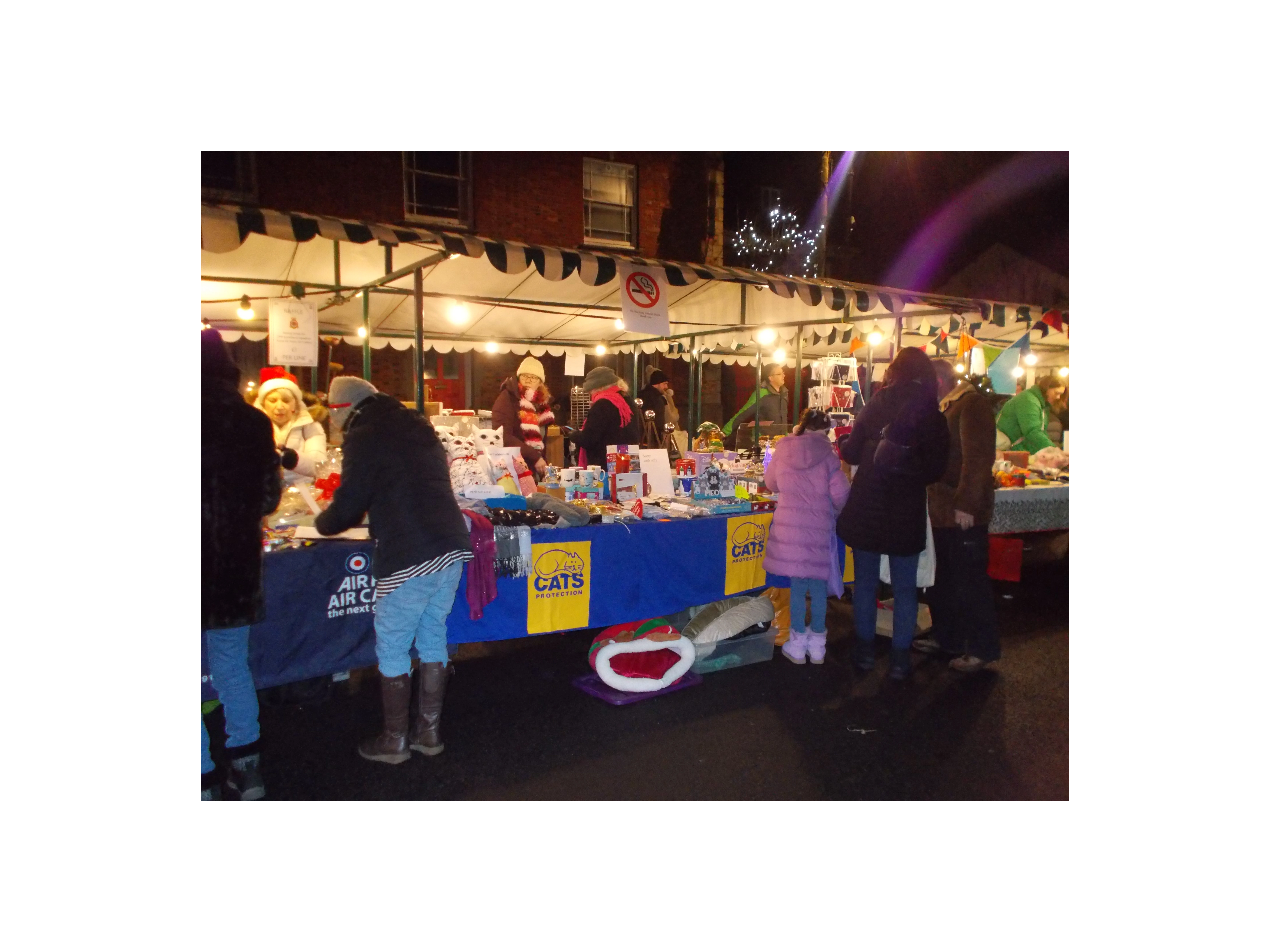Stall at Royal Wootton Bassett Christmas Lights and Shopping Event