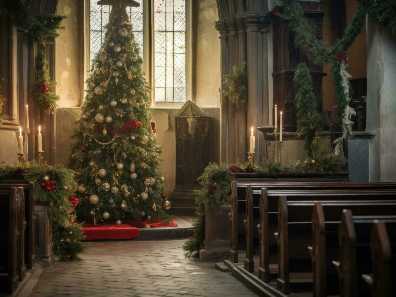 St Laurence Church Stroud, Christmas Tree Festival,